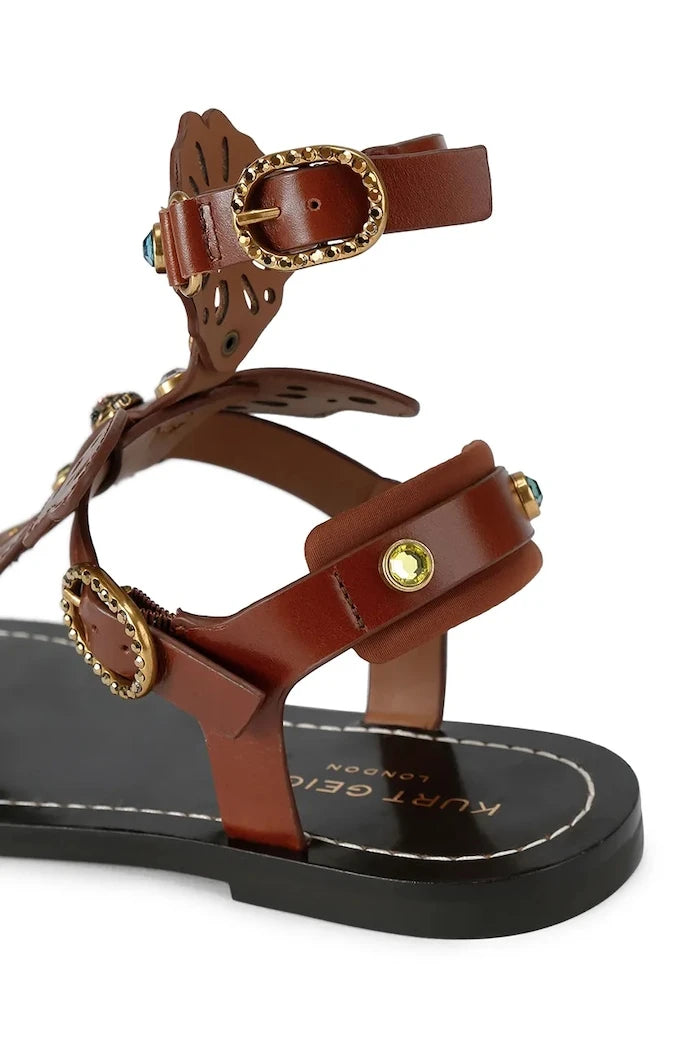 Kurt Geiger London Kadın Deri Kayışlı Sandalet Boho Butterfly Gladiator
