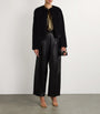 Yves Salomon Black Long-Haired Mink Jacket