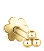 Gold Ball Trinity Threaded Stud Earring (2.5mm)