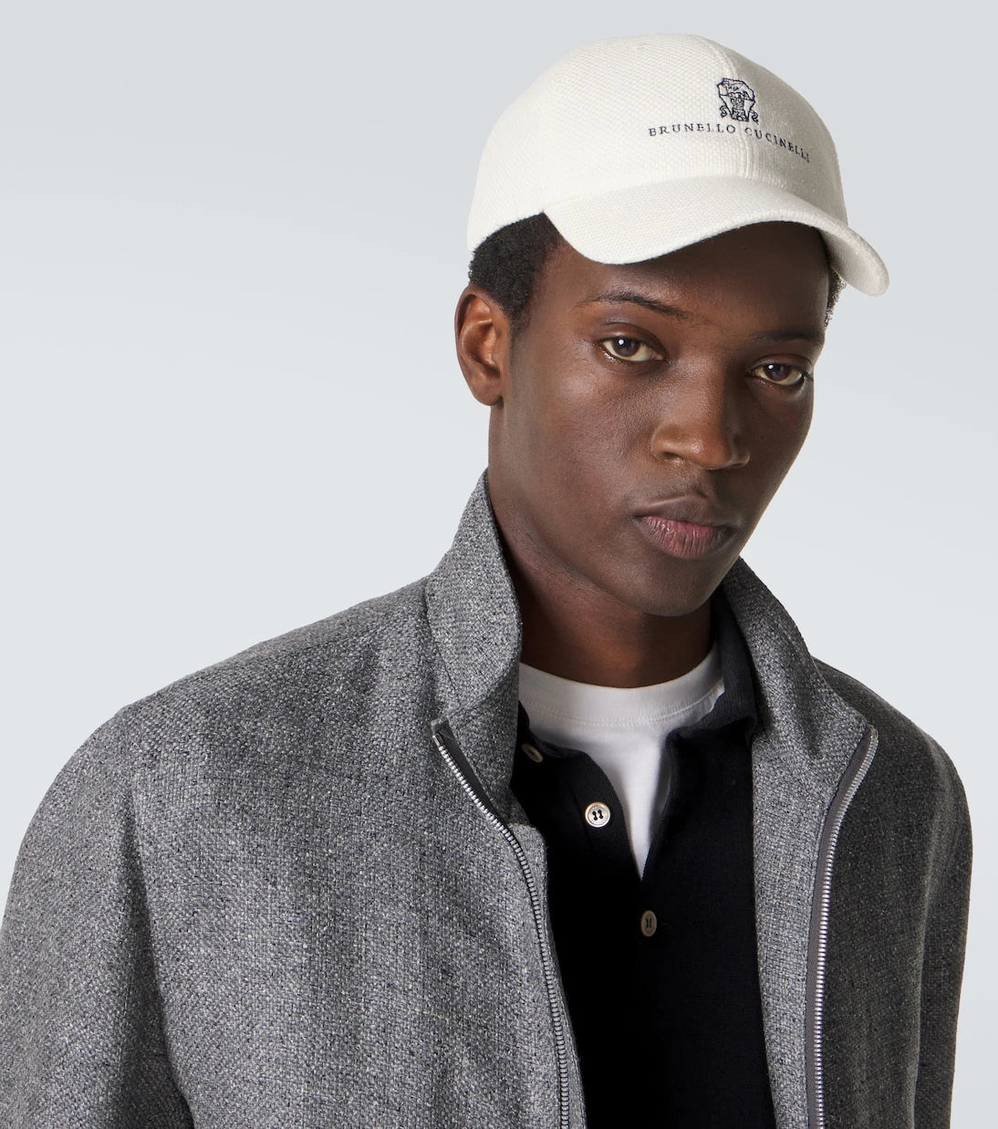Brunello Cucinelli - Logo silk, linen, and wool baseball cap