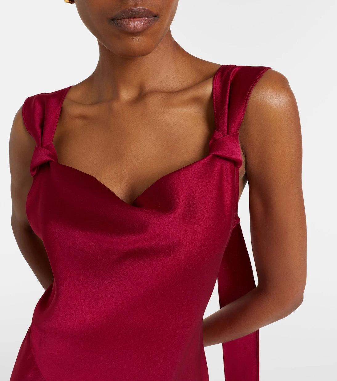 Max Mara - Crêpe satin maxi dress