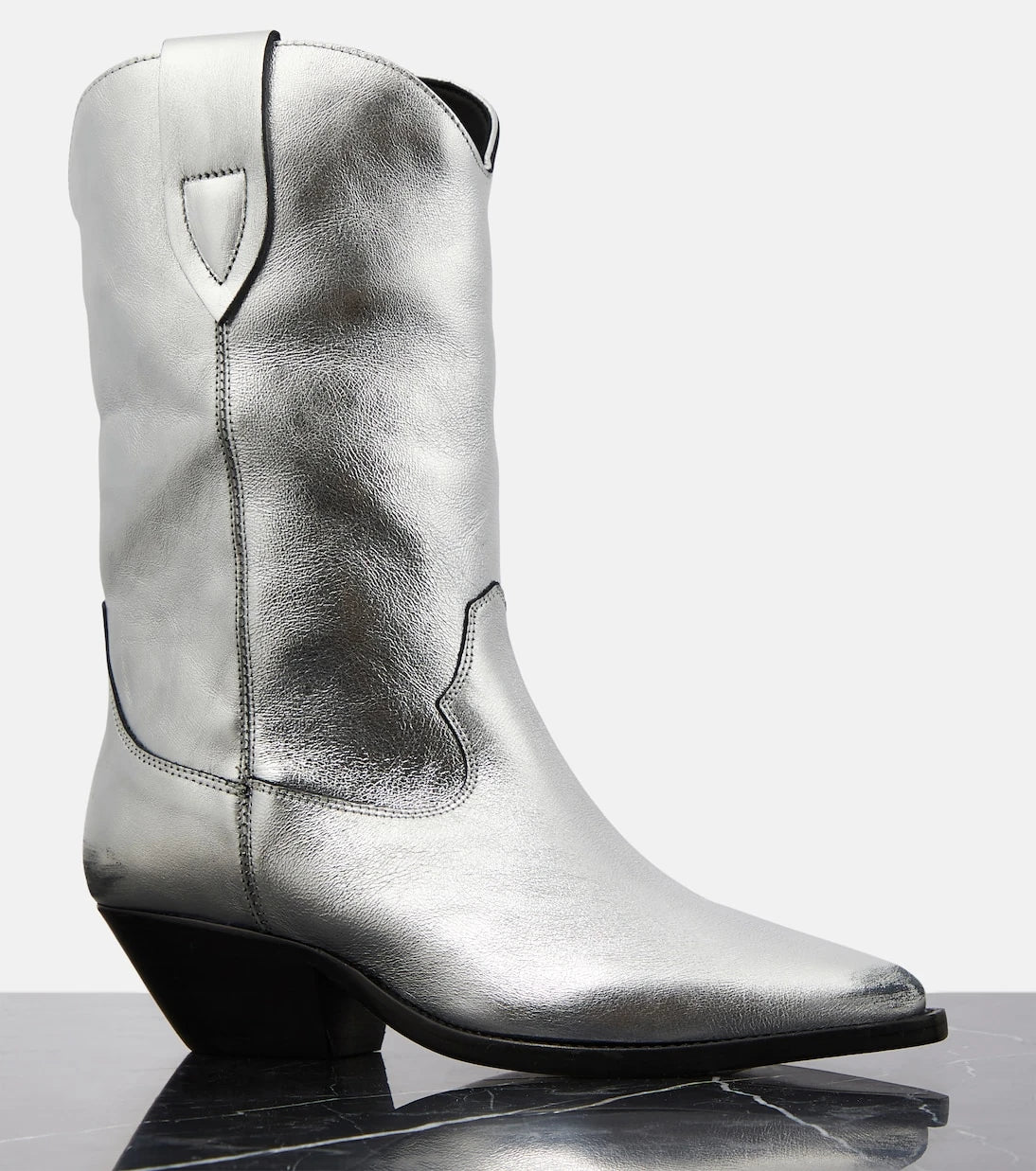 Isabel Marant - Duerto metallic leather cowboy boots