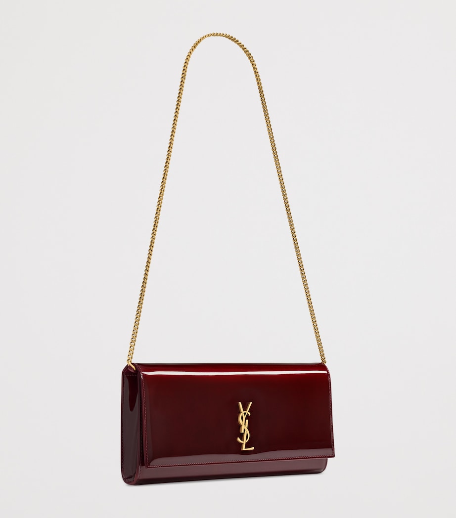 Saint Laurent Red Kate Patent Chain Wallet