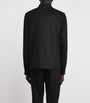 Black Water-Repellent Cashmere-Silk Overshirt