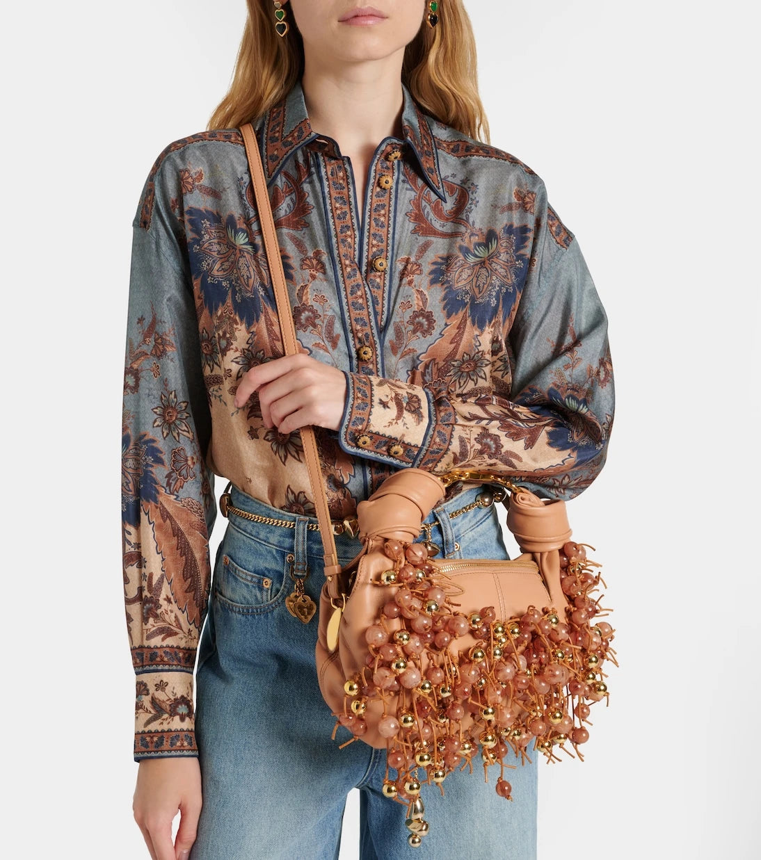 Zimmermann - Foam beaded leather shoulder bag