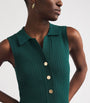 Cable Knit Polo Maxi Dress DARK GREEN