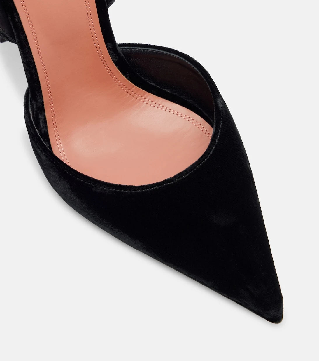 Amina Muaddi - Holli 95 velvet slingback pumps