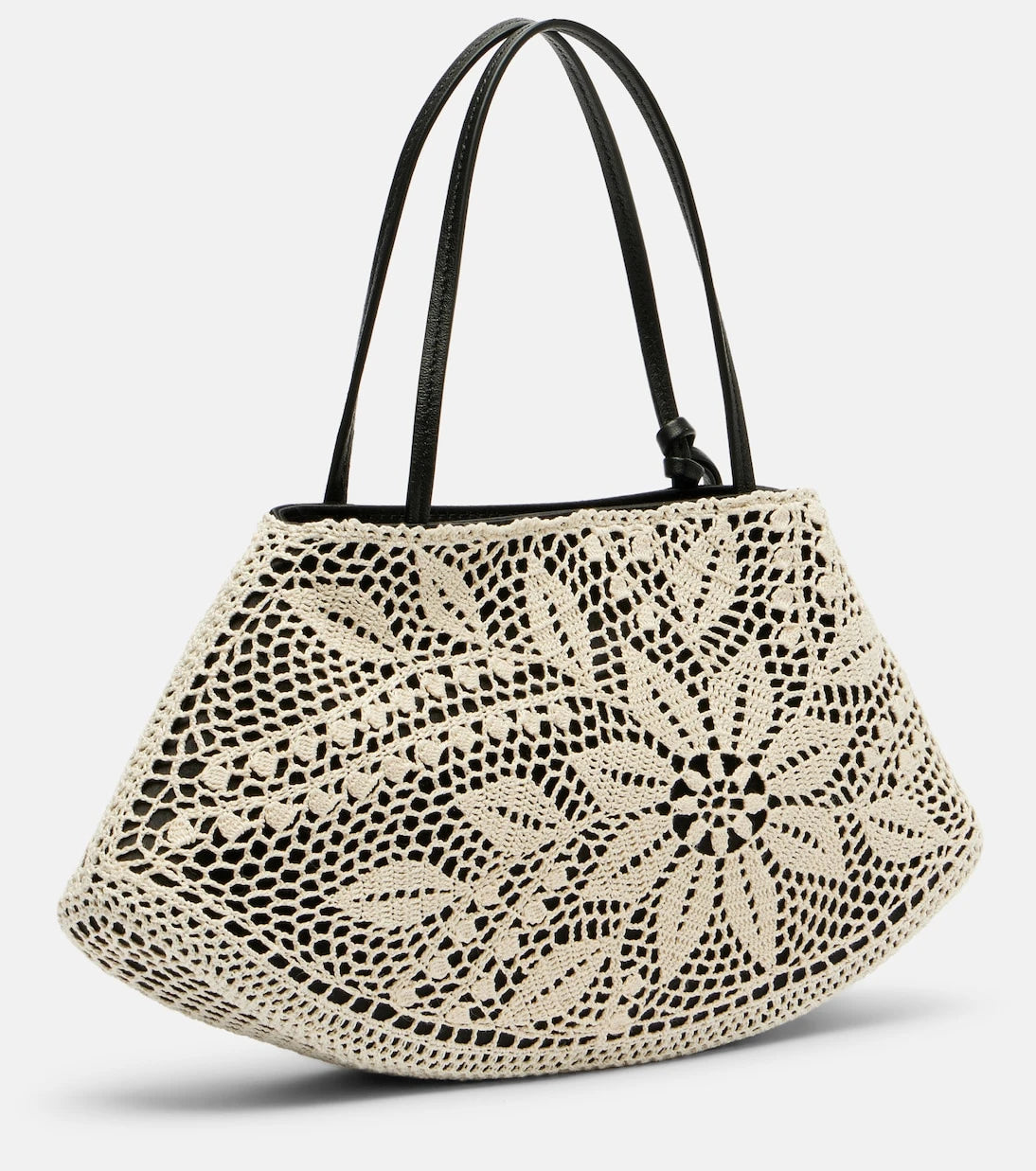 Magda Butrym - Maya Small crochet leather-trimmed shoulder bag
