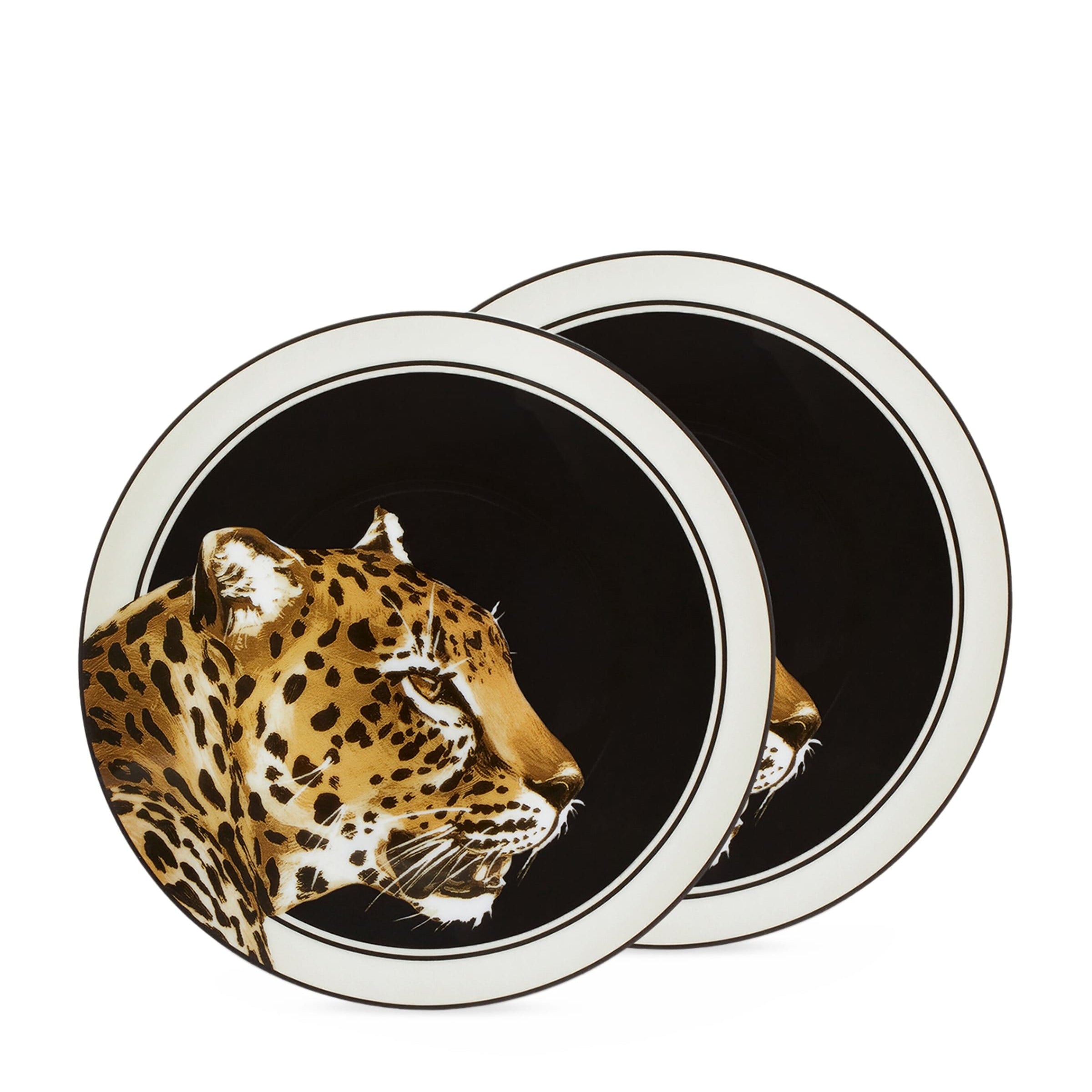 Dolce & Gabbana Casa Set of 2 Leopard Bread Plates (17cm)