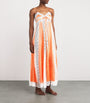 Loretta Caponi Orange Silk Lace-Detail Nightdress