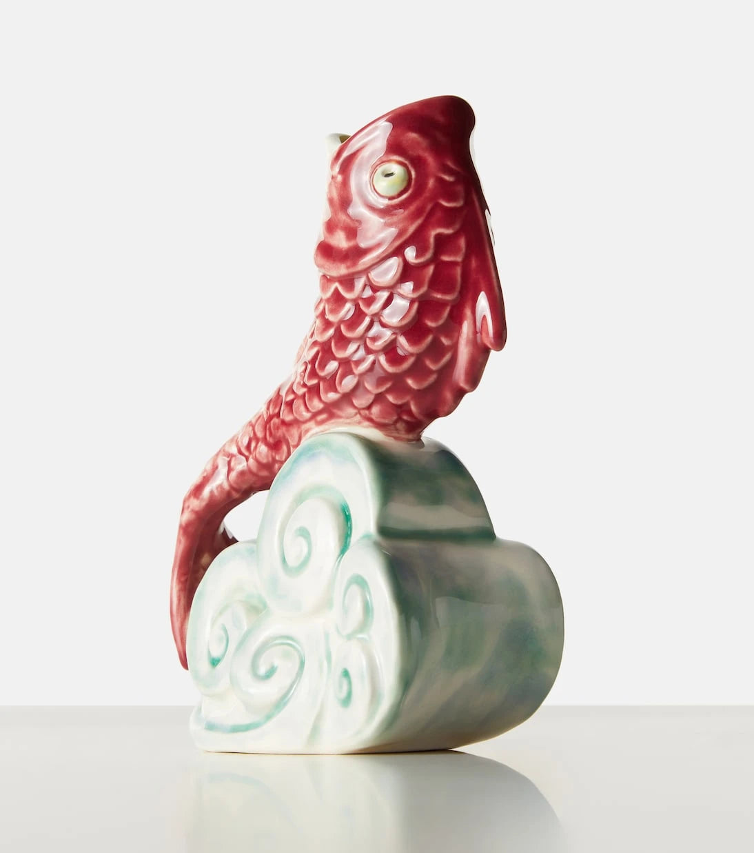 Bordallo Pinheiro - Fish earthenware carafe
