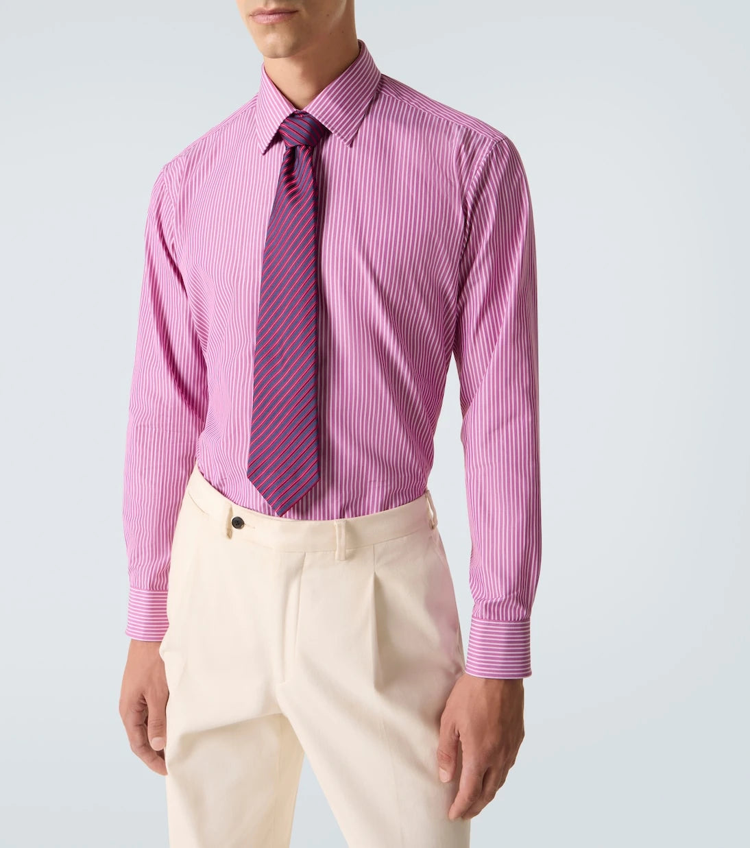 Charvet - Striped cotton poplin shirt