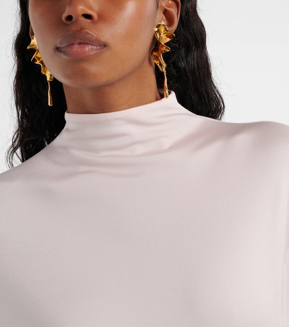 Khaite - Tidal gold-plated drop earrings