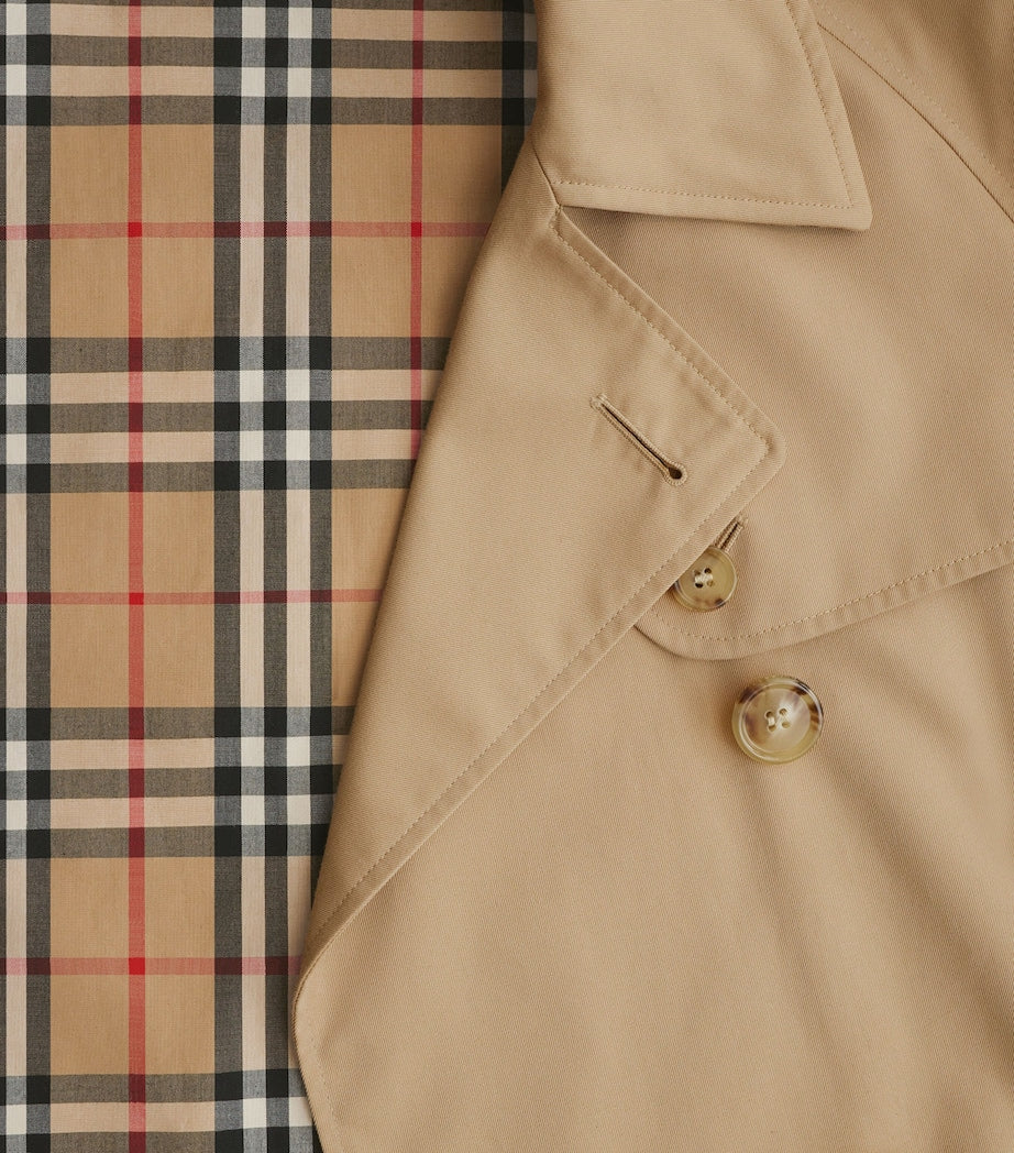 Gabardine Cropped Trench Jacket HONEY