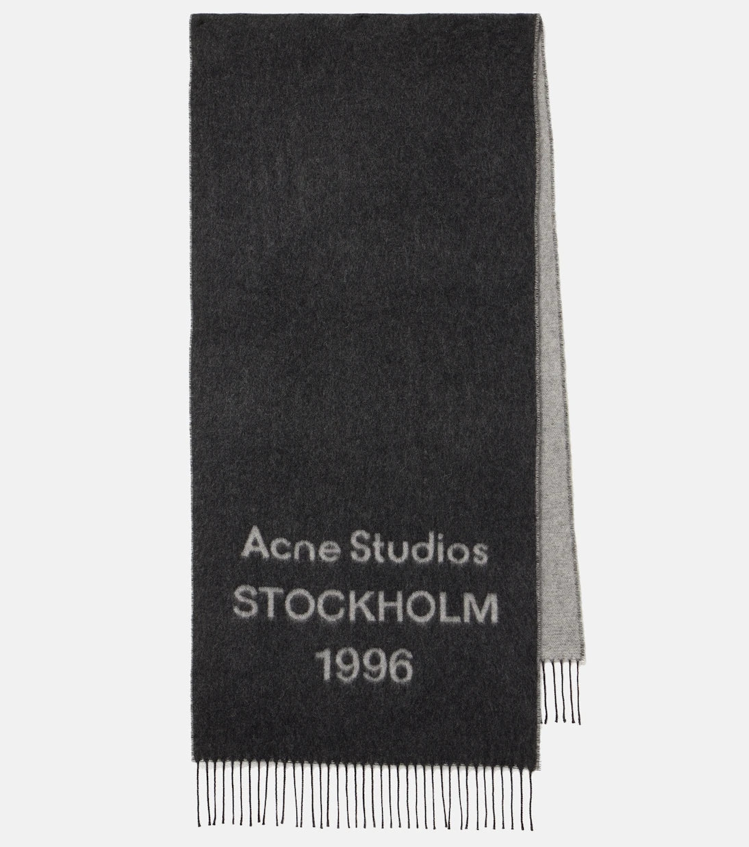 Acne Studios - وشاح صوف بشعار