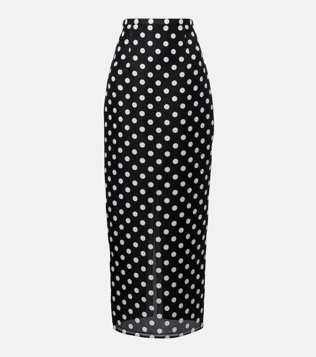Khaite - Winton polka-dot high-rise silk maxi skirt