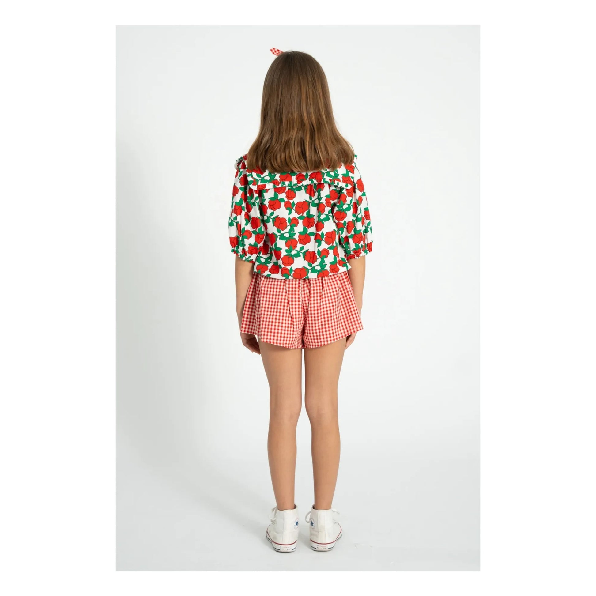 Piupiuchick - Blouse Col Claudine Fleurie | White