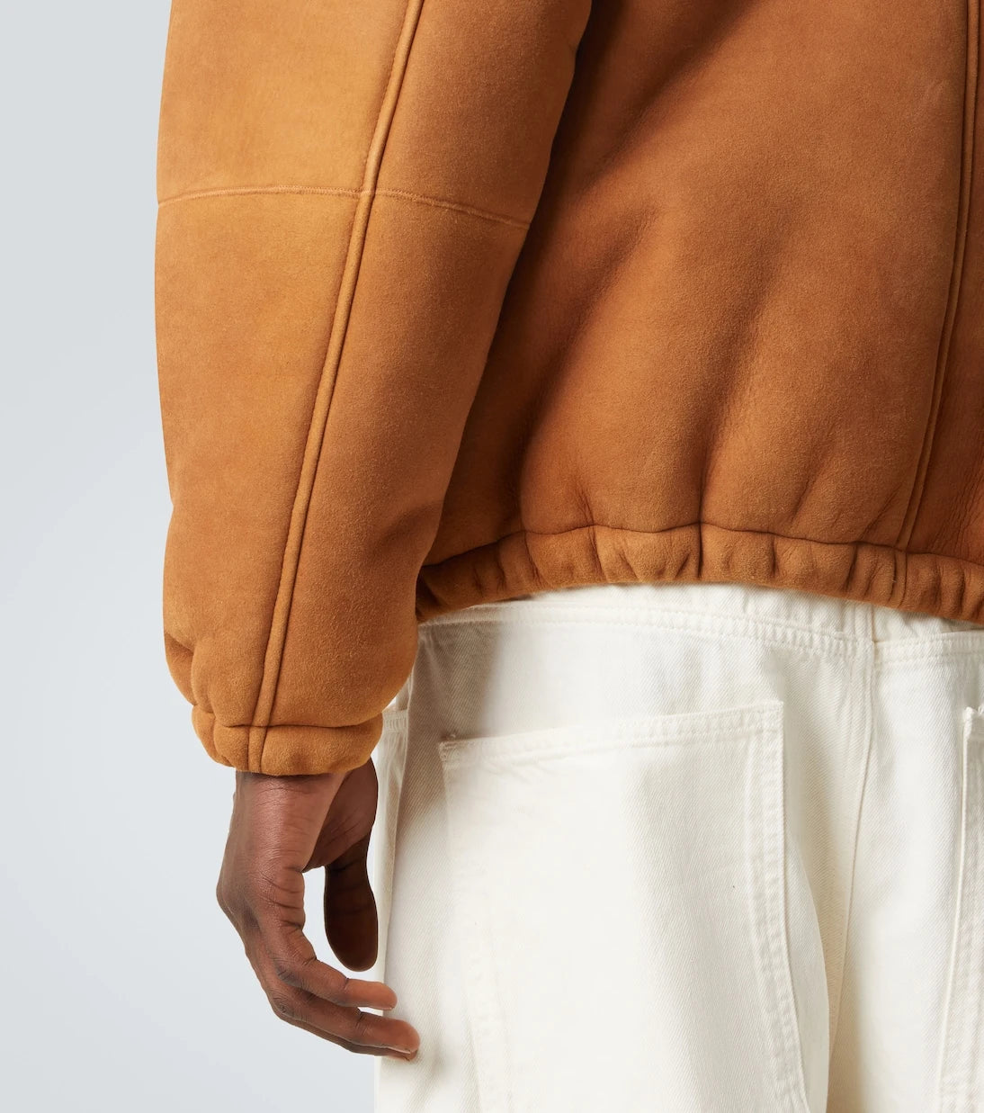 A.Presse - Shearling-lined suede jacket