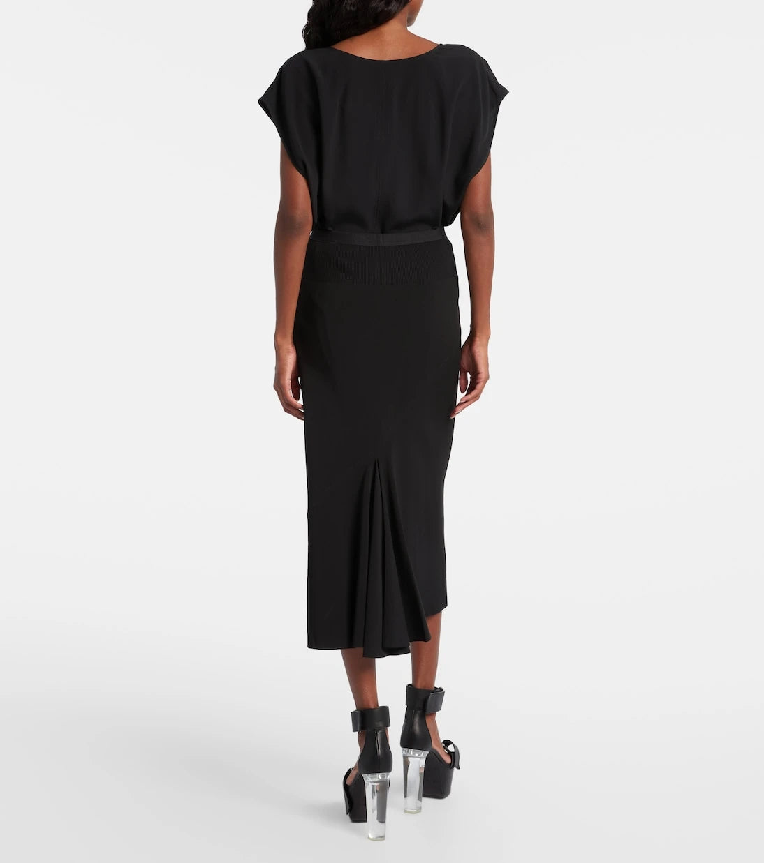 Rick Owens - Saten midi etek