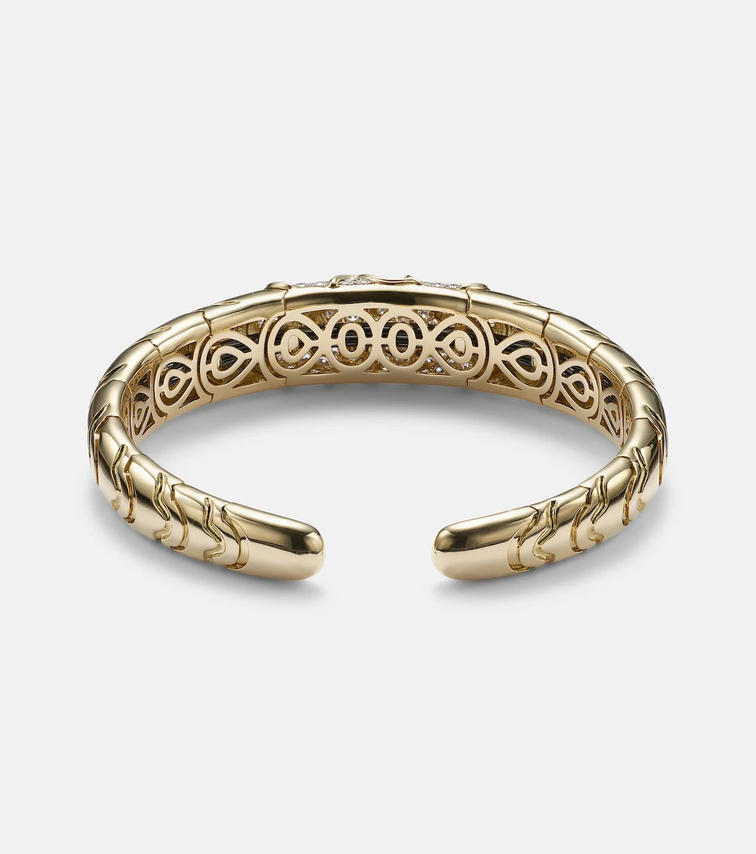 Marina B - Onda 18kt gold bangle with diamonds