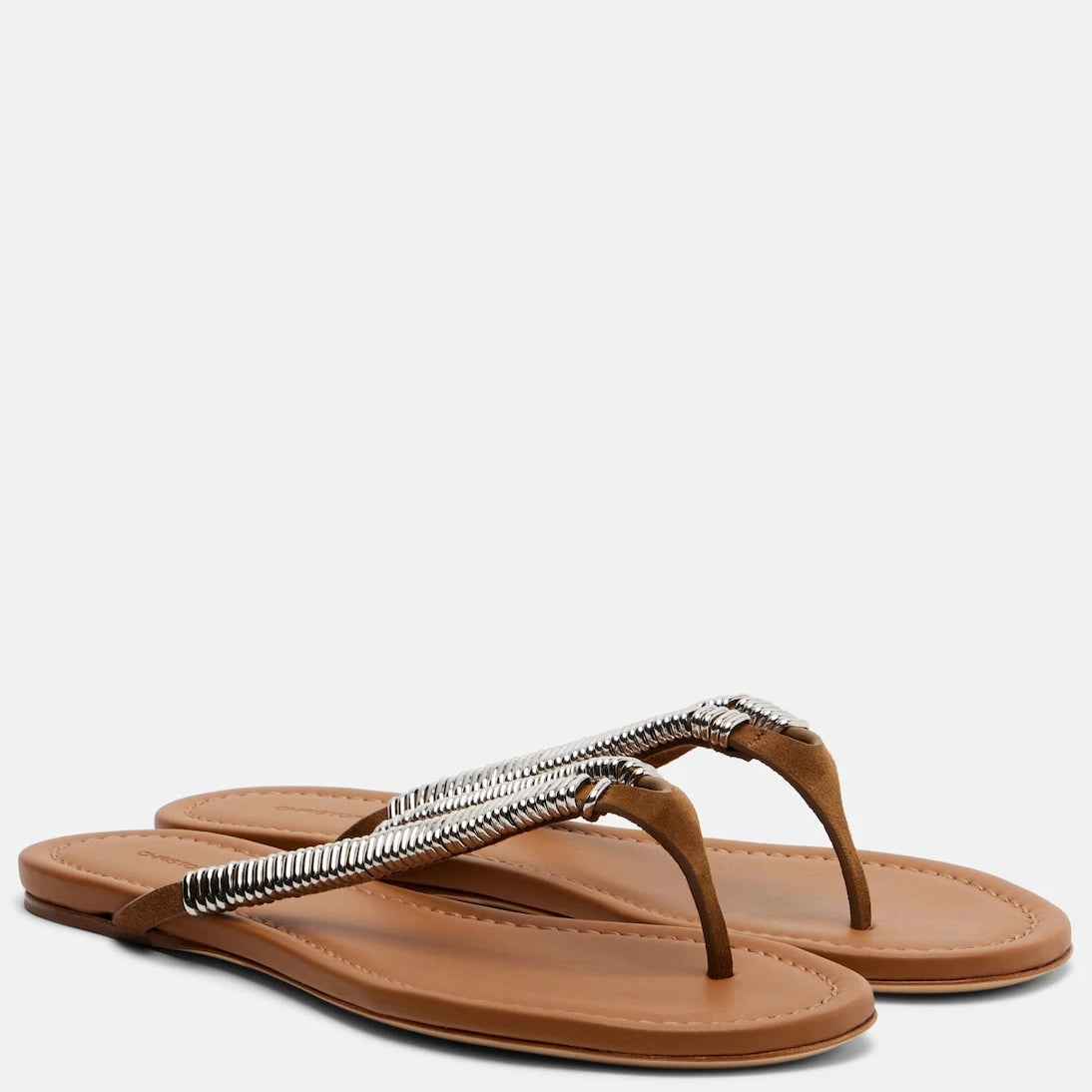 Christopher Esber - Frida embellished suede thong sandals