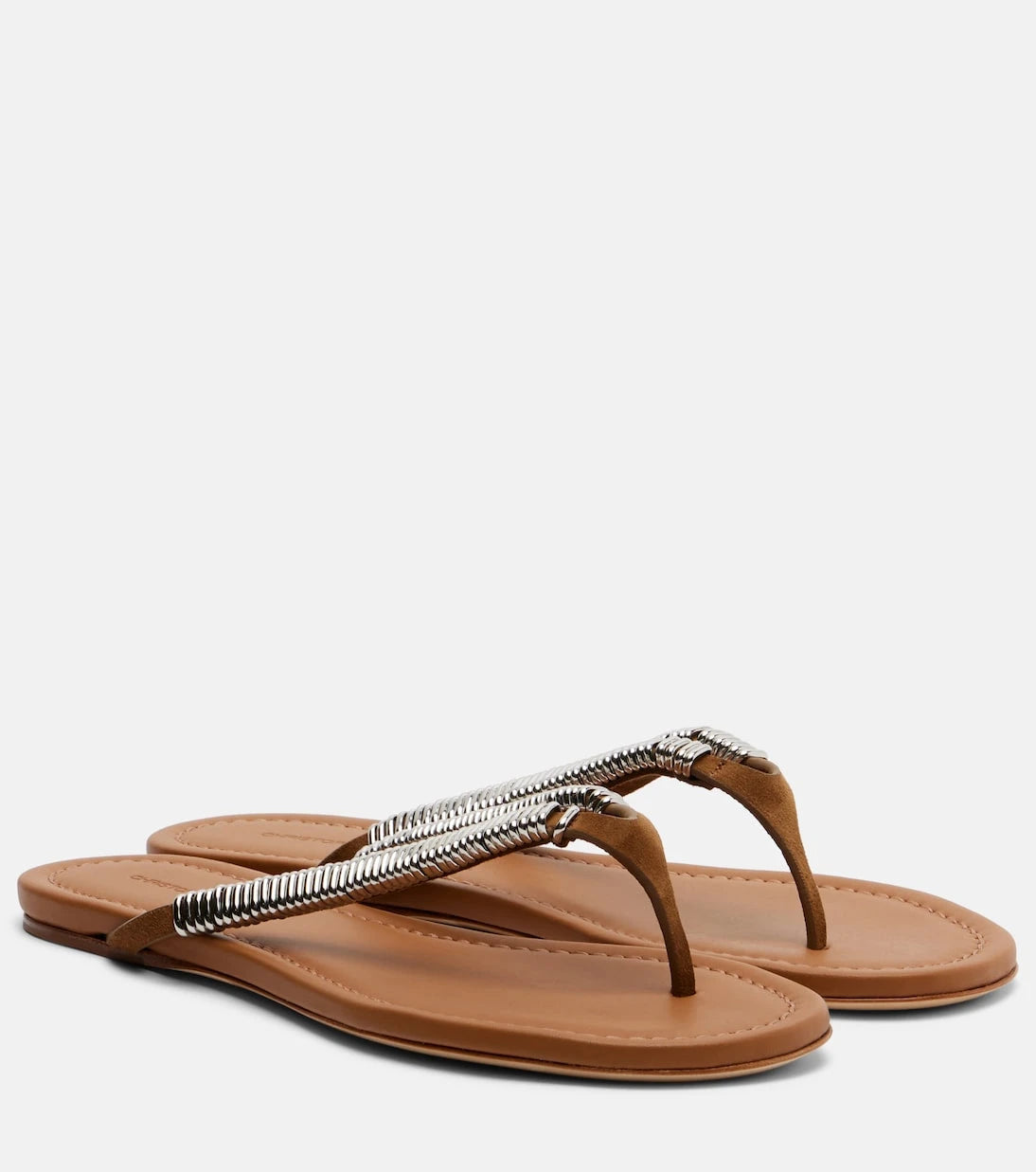 Christopher Esber - Frida embellished suede thong sandals