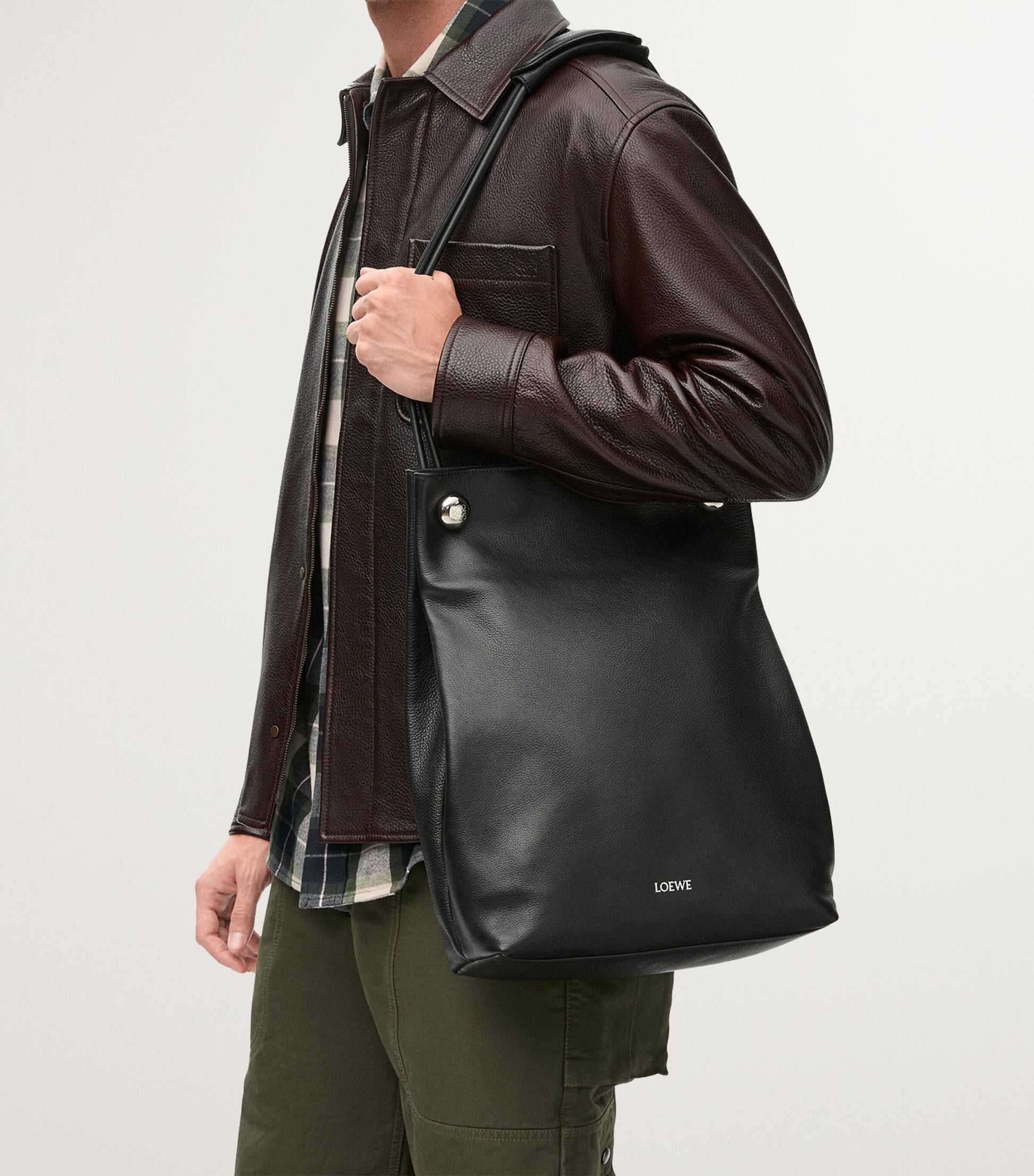 Leather Pebble Shoulder Bag