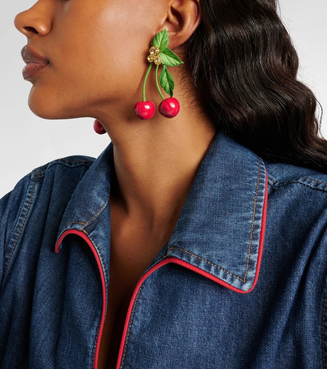 Jennifer Behr - Maraschino embellished drop earrings