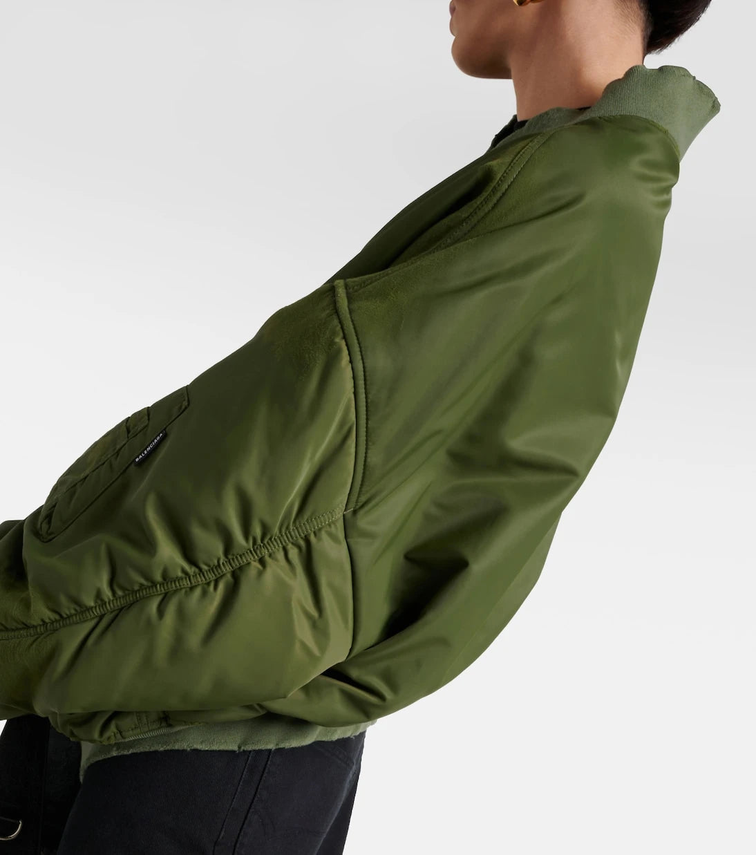 Balenciaga - Off Shoulder technical bomber jacket