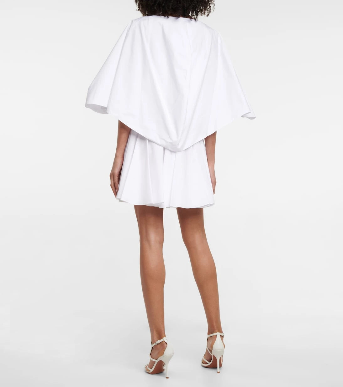 Alaïa - High-rise cutout cotton miniskirt