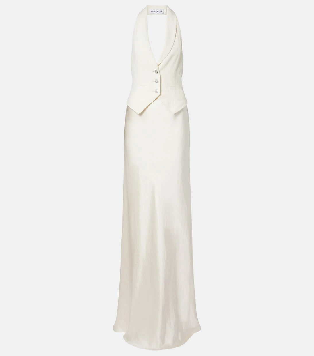 Self-Portrait - Satin maxi dress
