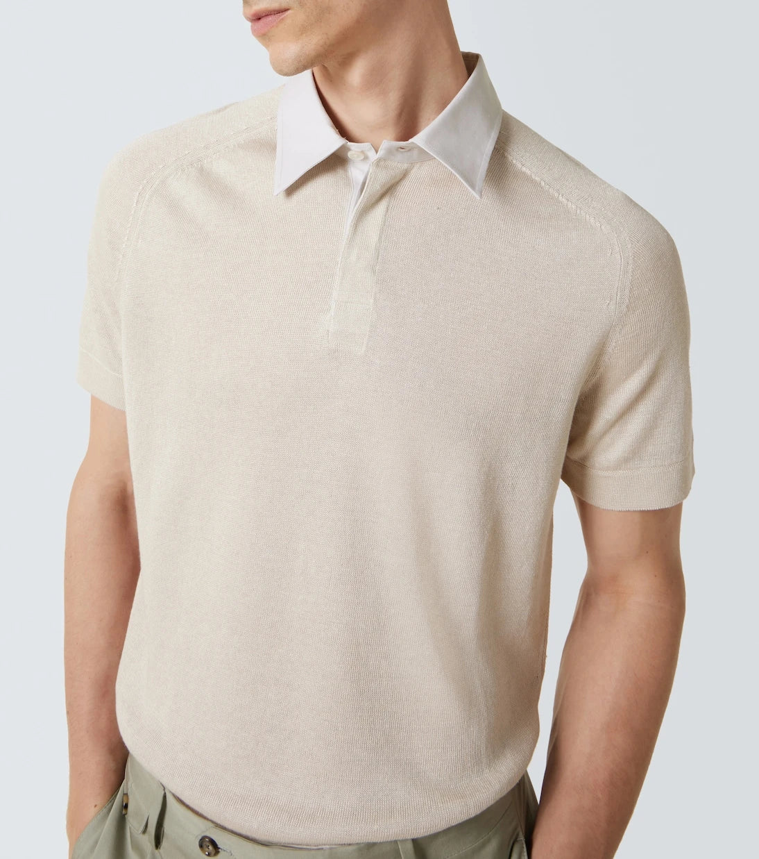Dunhill - Linen and silk polo shirt