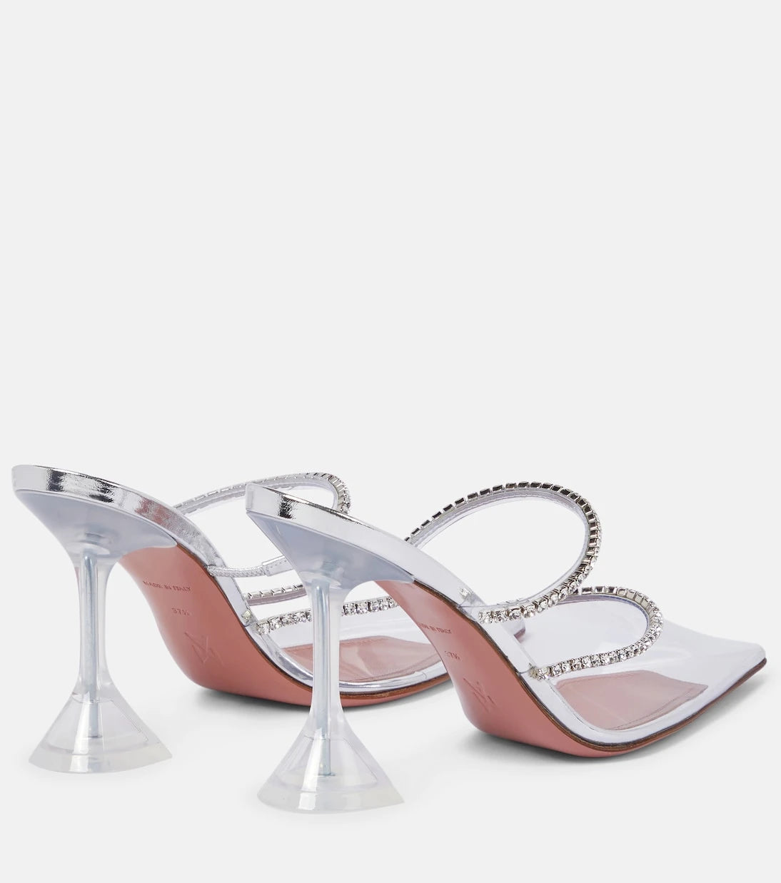 Amina Muaddi - Gilda embellished PVC mules