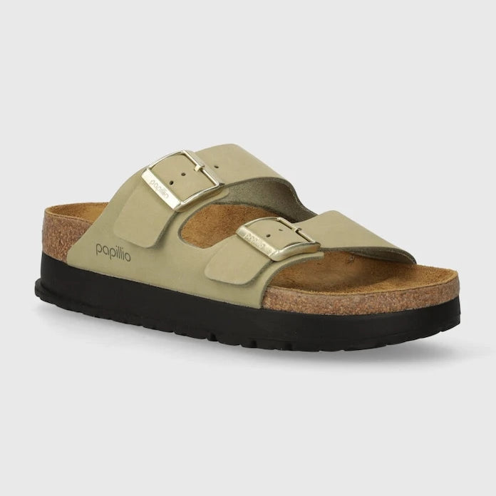 Чехли от набук Birkenstock Arizona Platform Flex Birkenstock x Papillio