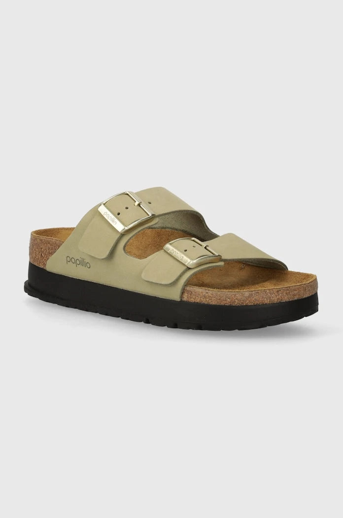 Чехли от набук Birkenstock Arizona Platform Flex Birkenstock x Papillio