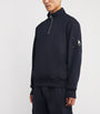 Moose Knuckles Navy Cotton Hartsfield Quarter-Zip Sweatshirt