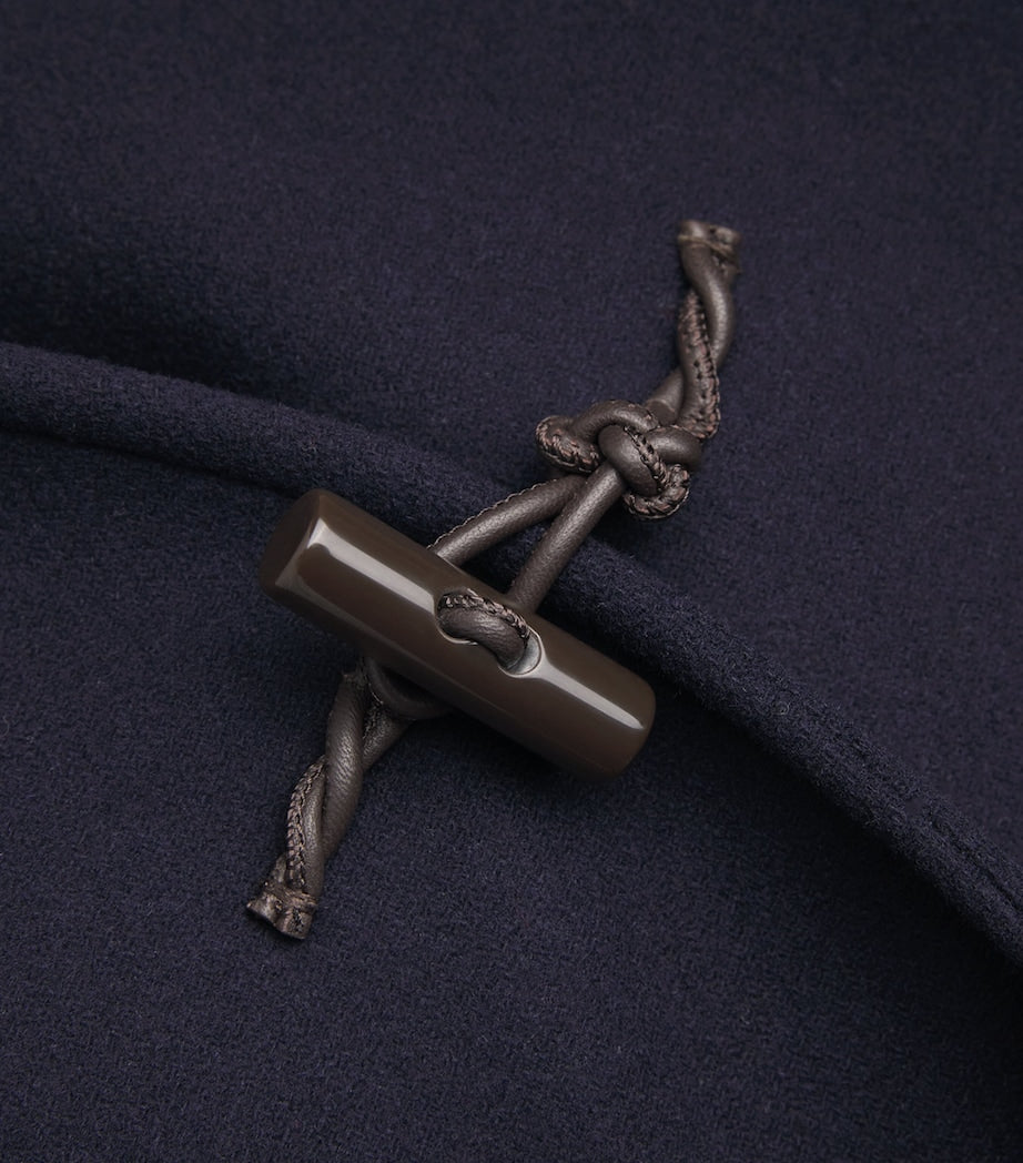 MAX&Co. Blue Wool-Blend Duffle Coat