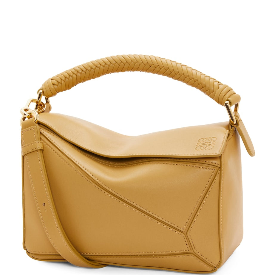LOEWE Beige Small Leather Puzzle Top-Handle Bag