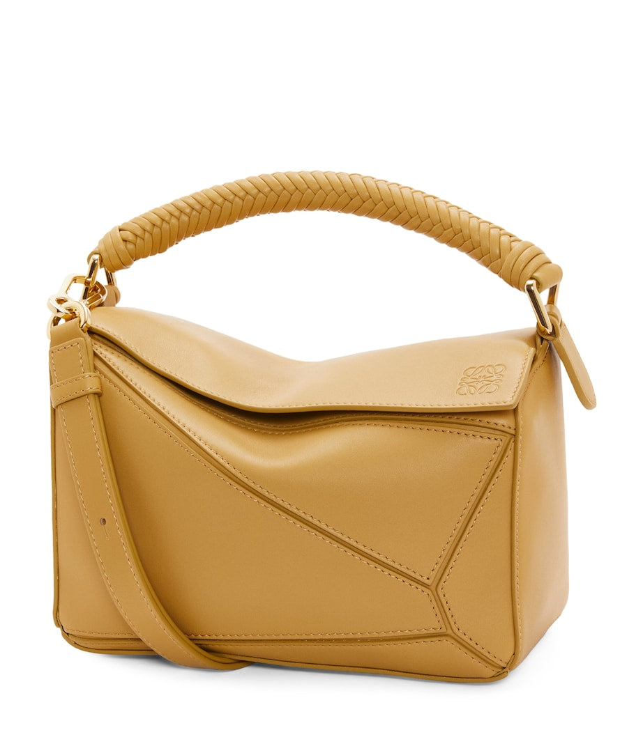 LOEWE Beige Small Leather Puzzle Top-Handle Bag