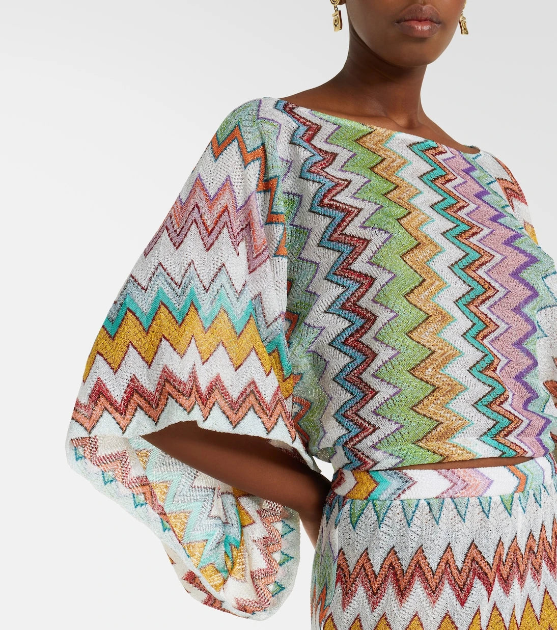 Missoni - توب محبوك بنقشة الزجزاج