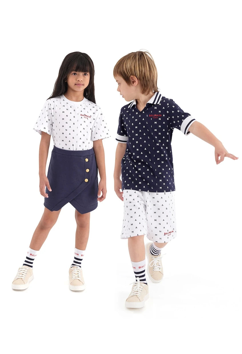 Balmain Kids - Printed cotton jersey T-shirt