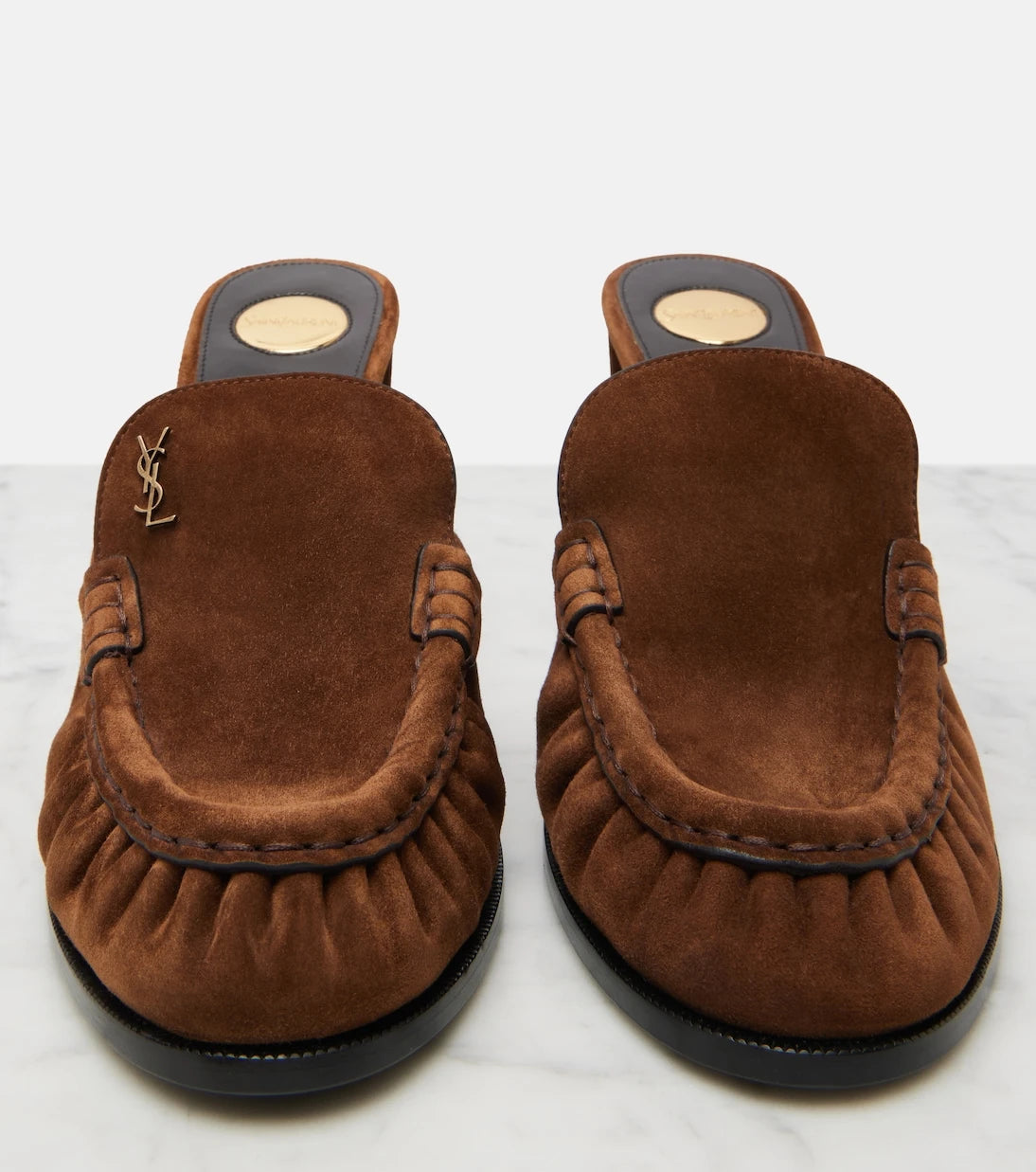 Saint Laurent - Le Loafer Cassandre suede mules
