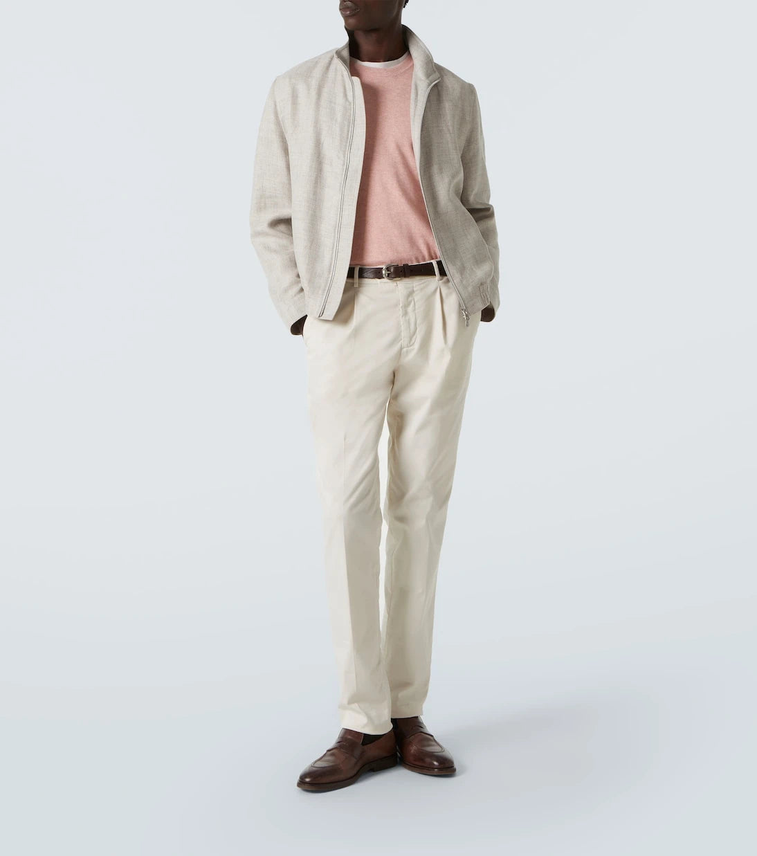 Brunello Cucinelli - Cotton-blend gabardine slim pants