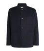 Navy Virgin Wool Overshirt