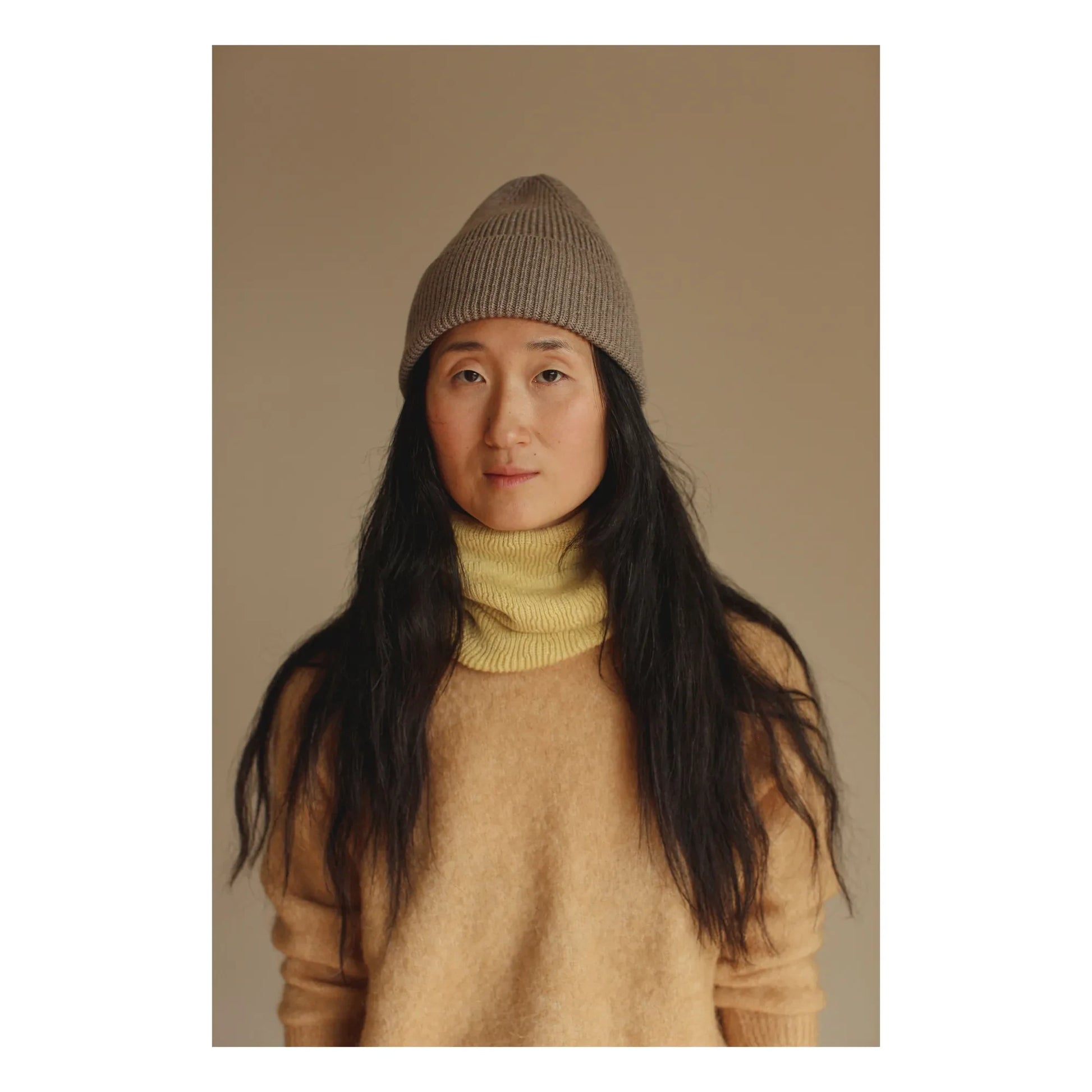 Hvid - Gigi Merino Wool Snood | Pale yellow
