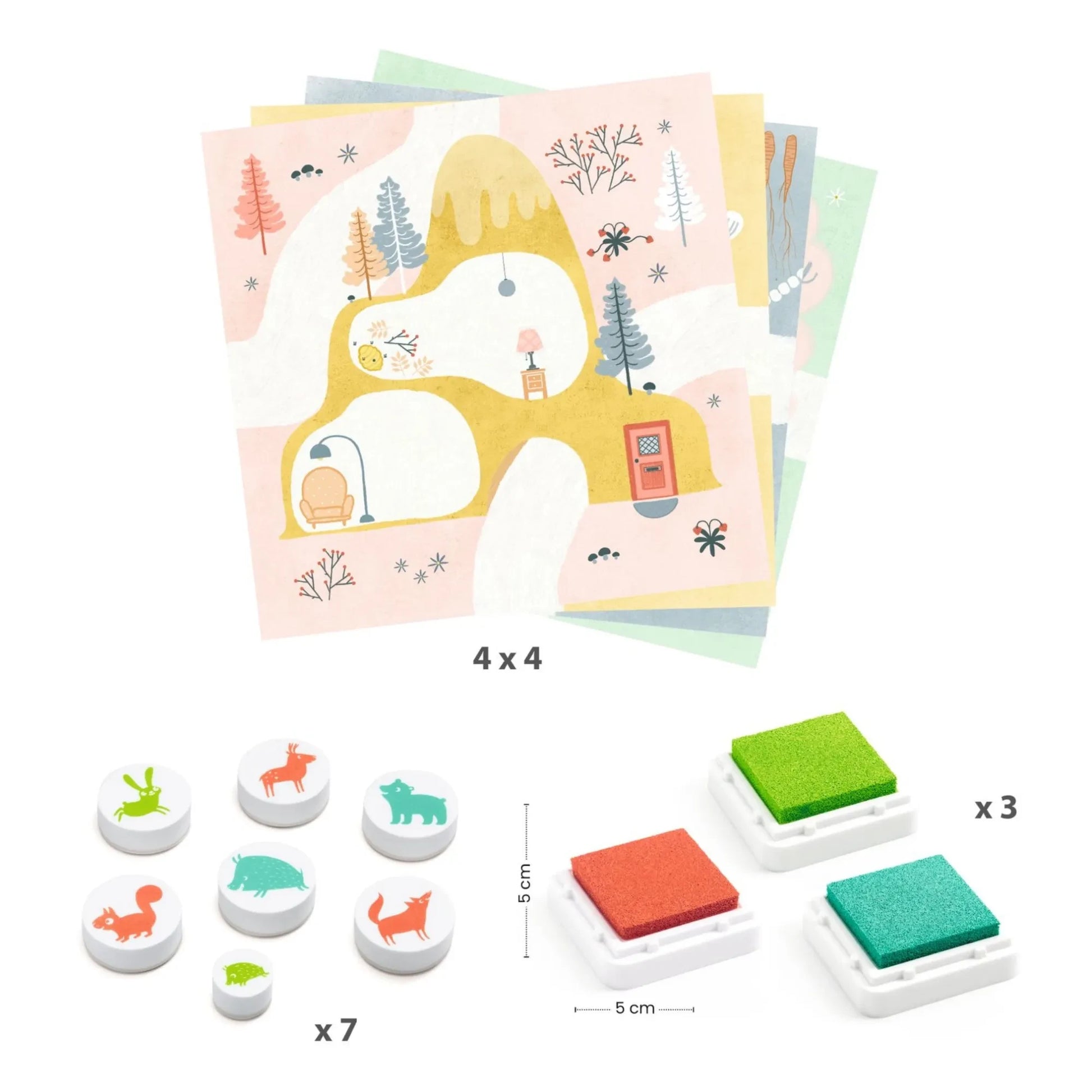 Djeco - Animal Stamp Activity Kit