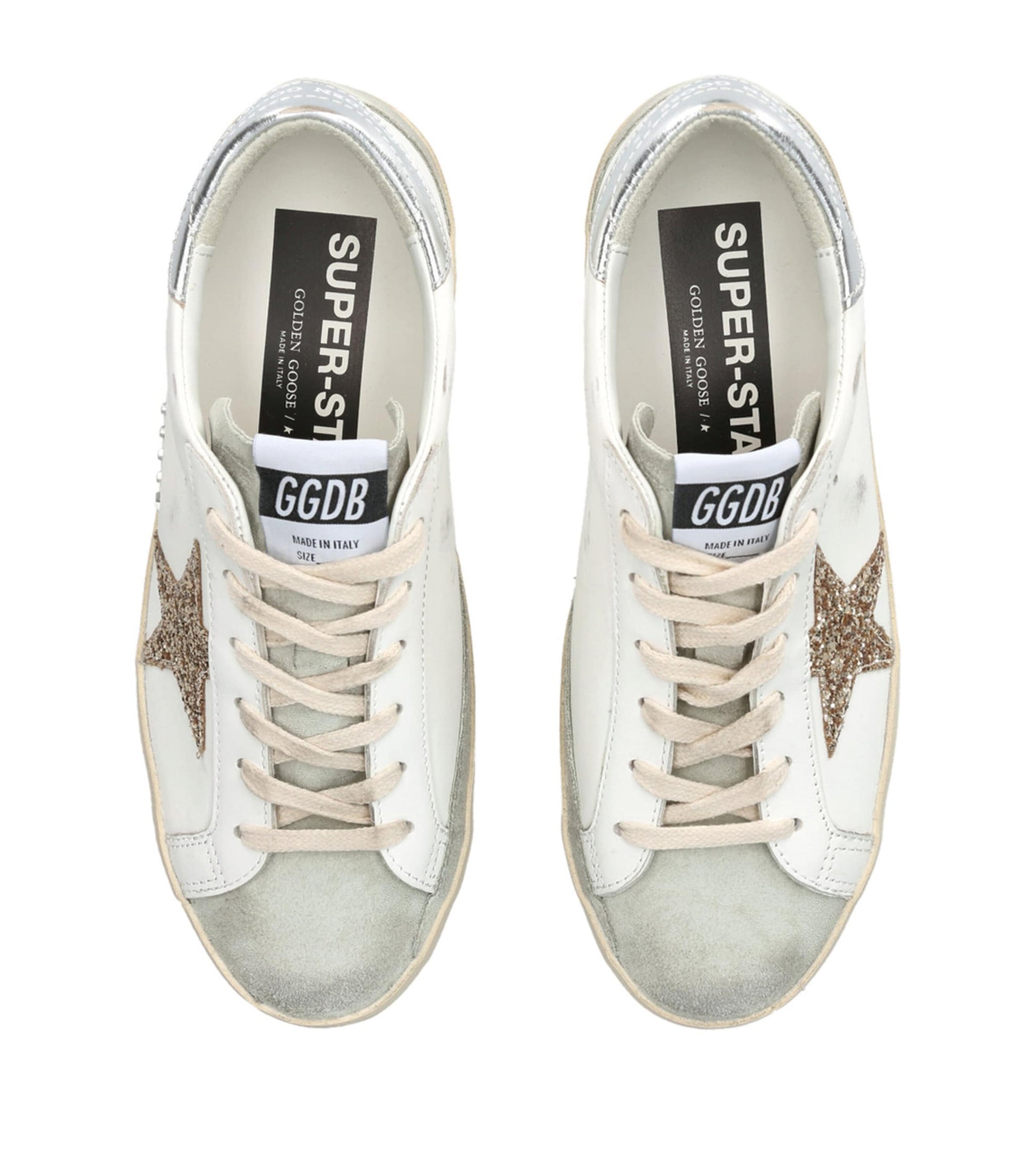Golden Goose White Leather Superstar Sneakers