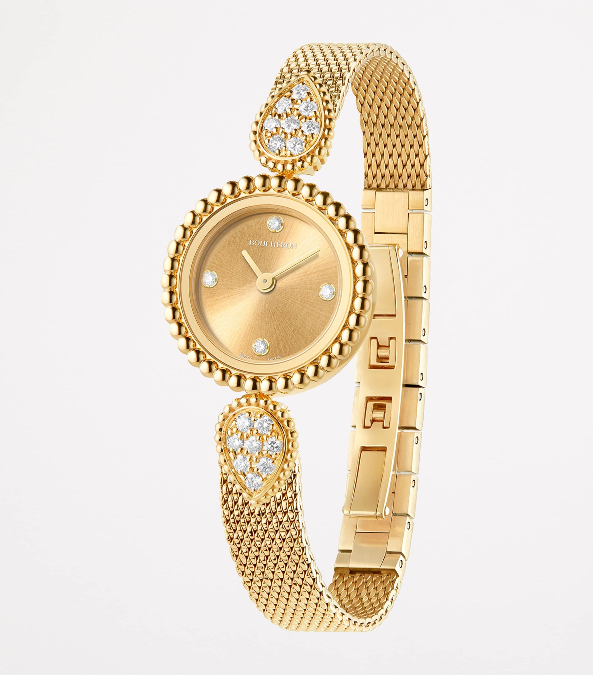 Boucheron Yellow Gold and Diamond Serpent Bohème Watch 23mm
