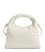 Bottega Veneta White Small Leather Hop Cross-Body Bag