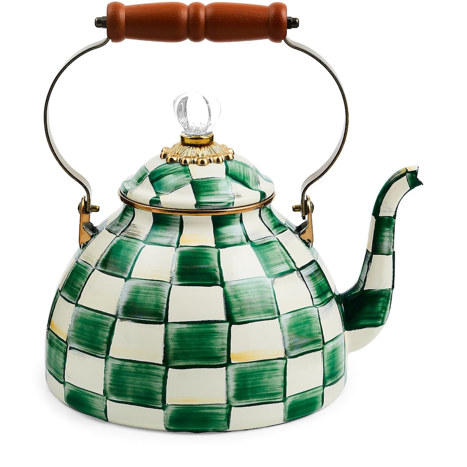 Emerald Check 3-Quart Tea Kettle